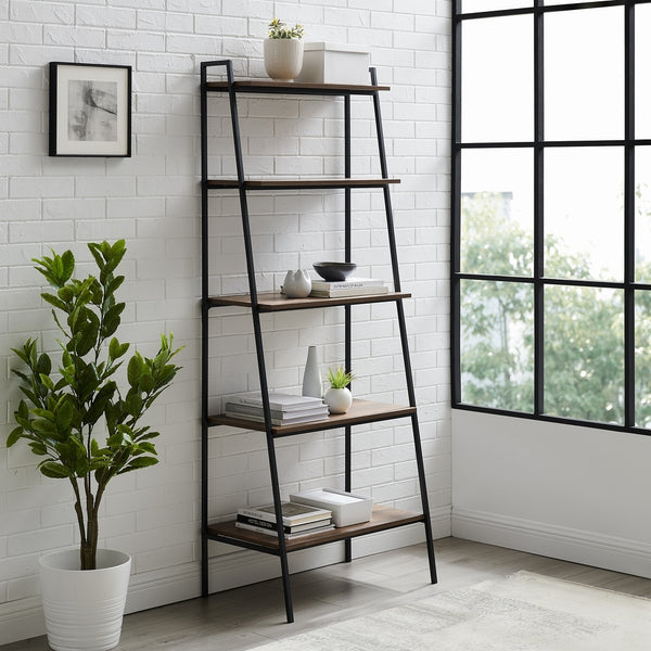 BNOIN 72-inch Open Ladder 5-shelf Bookshelf